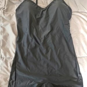 halcurt womens lap one piece exercise swimsuit boyleg sport flyback swimwear